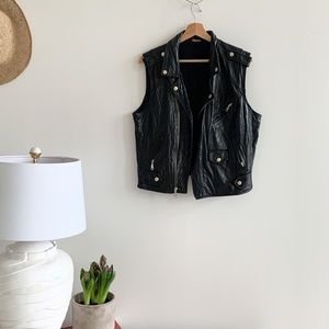 Real leather Rebbeca Minkoff biker vest